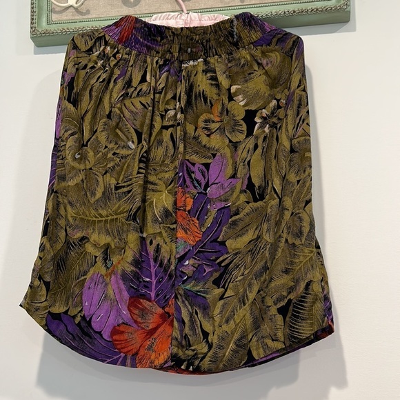 Vintage 90s Melrose faux wrap, mini skirt, women’s size 12 tropical print - Picture 4 of 6